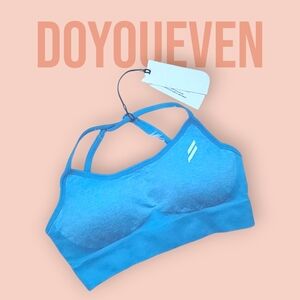 HP🎉 DYE DOYOUEVEN Impact Baby Blue Crop Sports Bra - Size L